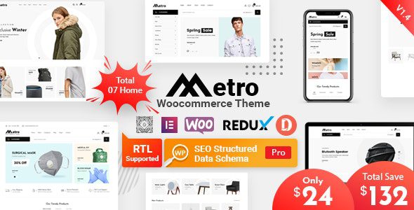 Metro 2.8 Nulled - Minimal WooCommerce WordPress Theme