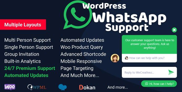 WordPress WhatsApp Support 2.4.3 Nulled