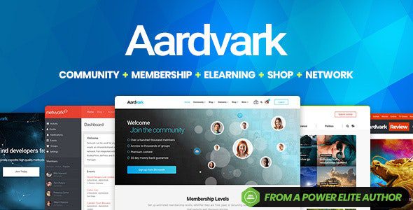 Aardvark 4.47 - Community, Membership, BuddyPress Theme