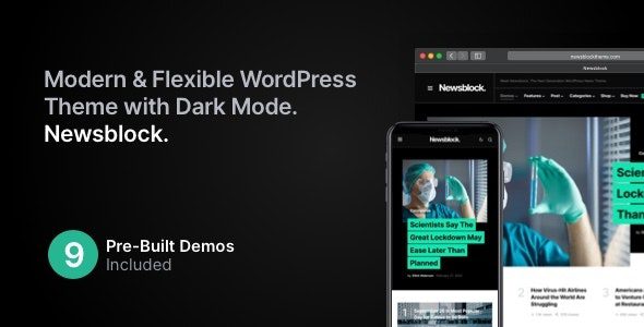 Newsblock 1.2.5 - News & Magazine WordPress Theme with Dark Mode