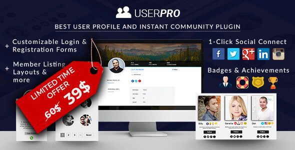 UserPro 5.1.7 Nulled - Community and User Profile WordPress Plugin