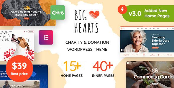 BigHearts 3.0.0 - Charity & Donation WordPress Theme