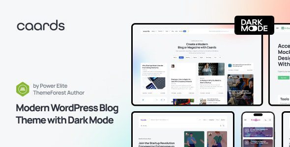 Caards 1.0.4 - Modern Blog & Magazine WordPress Theme with Dark Mode