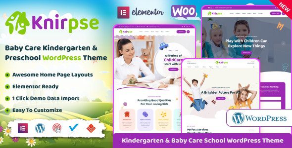 Knirpse 1.5.1 - Kindergarten, Shool & Baby Care WordPress Theme