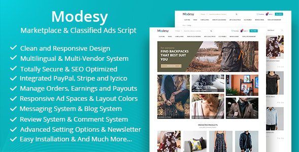 Modesy 2.4.1 Nulled - Marketplace & Classified Ads Script