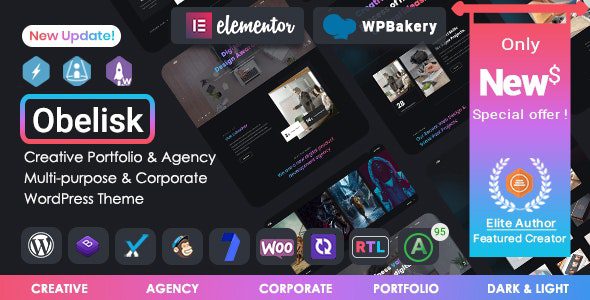 Obelisk 1.7.7 - Agency Portfolio & Creative WordPress Theme