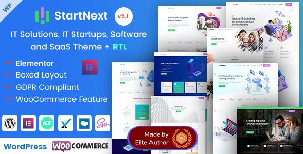 StartNext 5.1.0 Nulled - IT Startup & Technology Services WordPress Theme