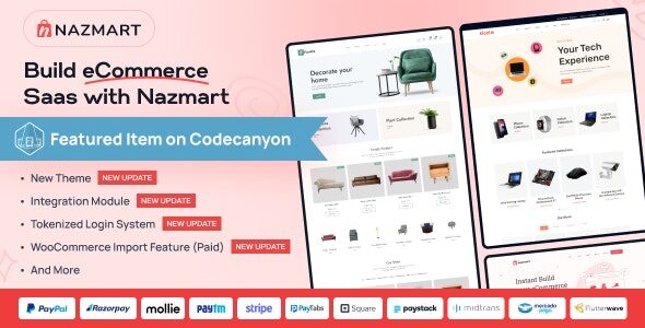 Nazmart 1.3.0 - Multi-Tenancy eCommerce Platform (SAAS)