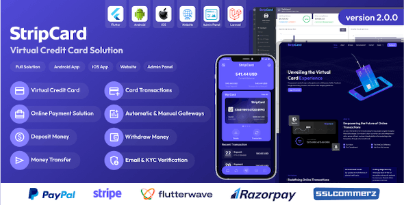 StripCard 3.9.0 – Virtual Credit Card Solution