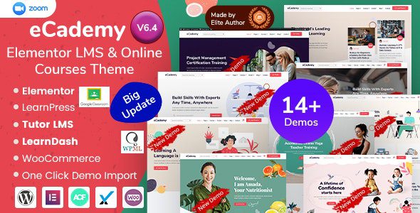 eCademy 7.4 - Education LMS & Online Coaching Courses WordPress Theme