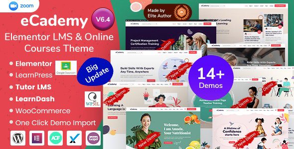 eCademy 6.4 Nulled - Education LMS & Online Coaching Courses WordPress Theme