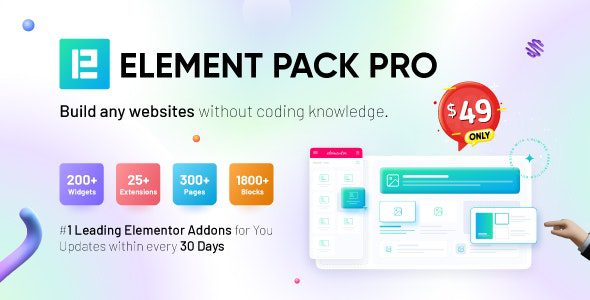 Element Pack 7.6.5 Nulled - Addon for Elementor Page Builder WordPress Plugin