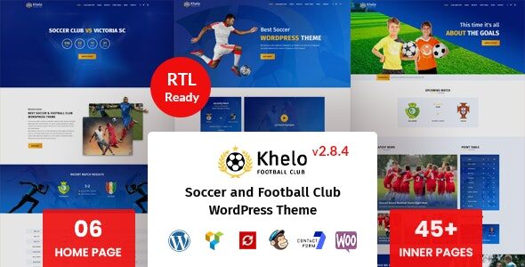 Khelo 2.8.3 Nulled - Soccer & Sports WordPress Theme