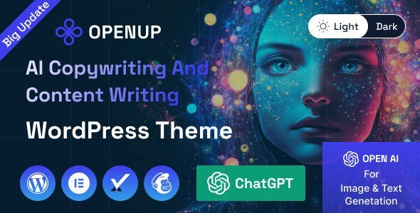 Openup 1.0.6 - AI Content Writer & AI Application WordPress Theme
