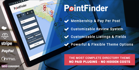 PointFinder 2.2.3 Nulled - Directory & Listing WordPress Theme