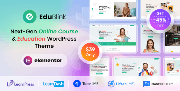 EduBlink 1.0.5 - Education & Online Course WordPress Theme