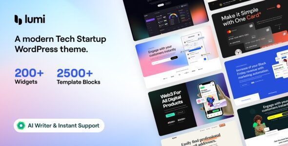Lumi 3.0.5 – Tech Startup WordPress Theme