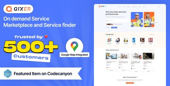Qixer 2.2.0 Nulled - Multi-Vendor On demand Service Marketplace and Service Finder