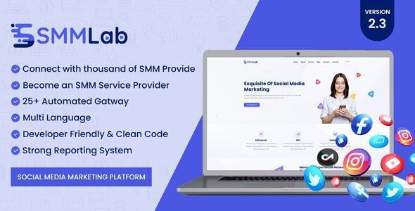 SMMLab 2.3.0 - Social Media Marketing SMM Platform