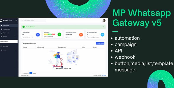 Whatsapp Gateway 6.5.0 Nulled - Multi Devices