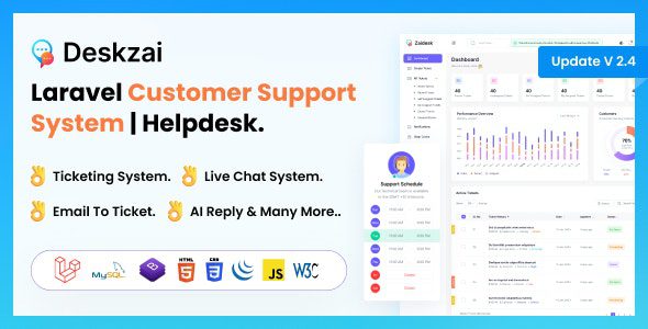 Deskzai 2.4.0 Nulled - Customer Support System | Helpdesk | Support Ticket.