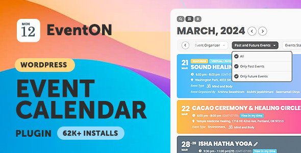 EventOn 5.0.10 + Addons - WordPress Virtual Event Calendar Plugin