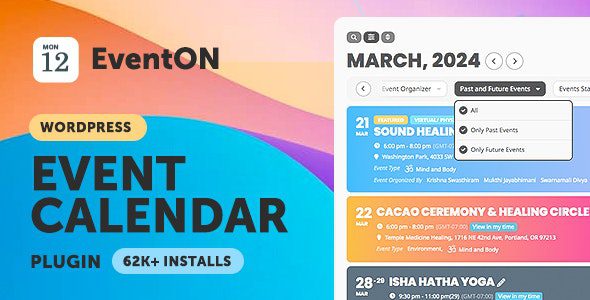 EventOn 4.6.4 + Addons - WordPress Virtual Event Calendar Plugin