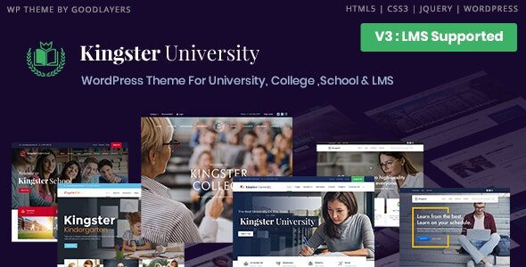 Kingster 3.2.1 - Education, School WordPress