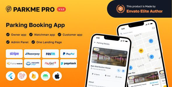 ParkMePRO 1.2.0 - Flutter Complete Car Parking App with Owner and WatchMan app