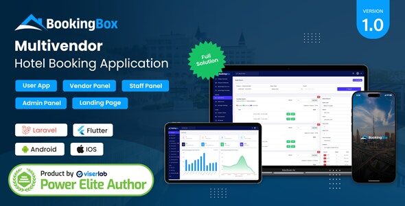 BookingBox 1.0 - Complete MultiVendor Hotel Booking Application SAAS