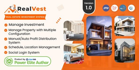 RealVest 2.0 Nulled - Real Estate Investment System