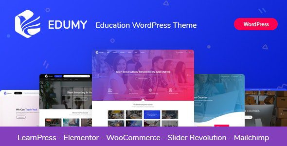 Edumy 1.2.23 - LMS Online Education Course WordPress Theme