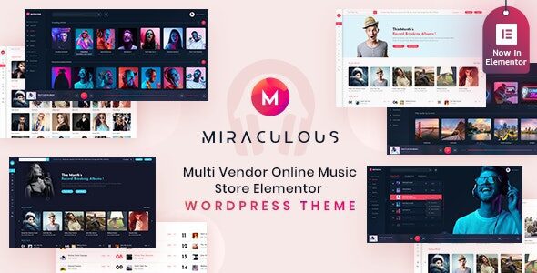 Miraculous 2.0.4 - Multi Vendor Online Music Store Elementor WordPress Theme