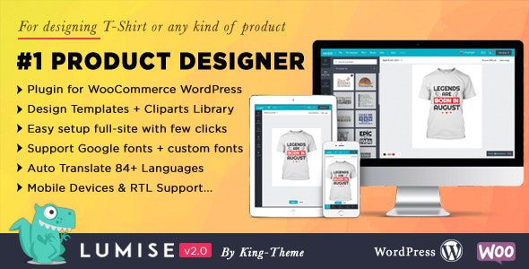Product Designer for WooCommerce WordPress | Lumise 2.0.4