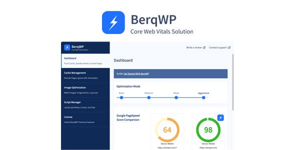 BerqWP 1.9.2 - Automatic All-In-One PageSpeed Optimization Plugin