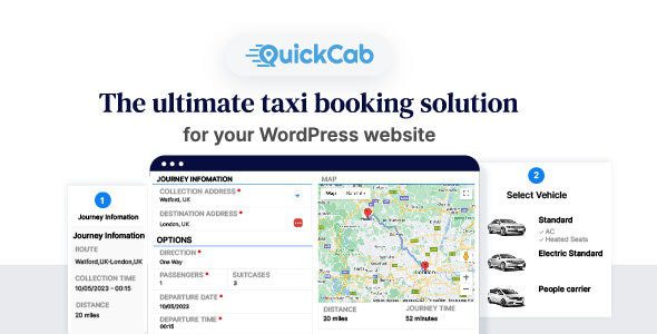 QuickCab 1.3.3 - WooCommerce Taxi Booking Plugin