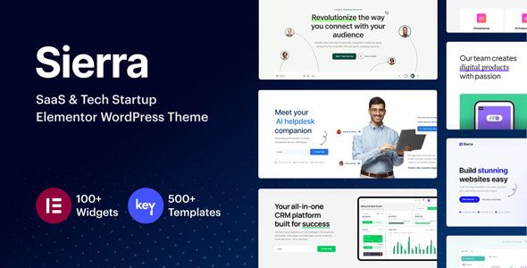 Sierra 1.4 - SaaS & Tech Startup Elementor WordPress Theme