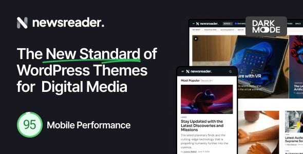 Newsreader 1.0.10 - Revolutionary WordPress Theme for Digital Media