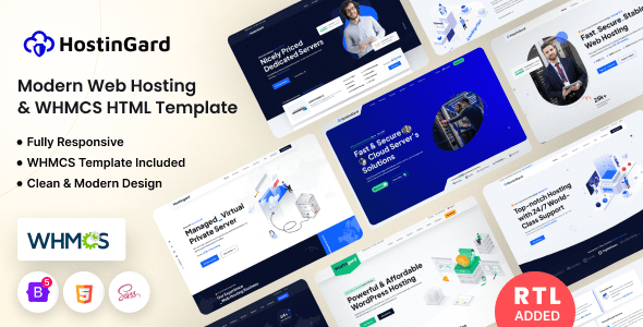 Hostingard 1.4.0 - Web Hosting HTML Template with WHMCS