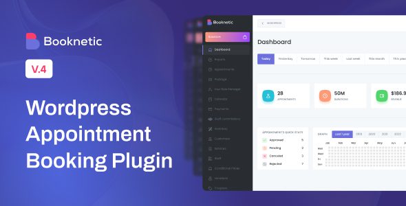 Booknetic 4.1.5 + Addons - WordPress Booking Plugin for Appointment Scheduling [SaaS]