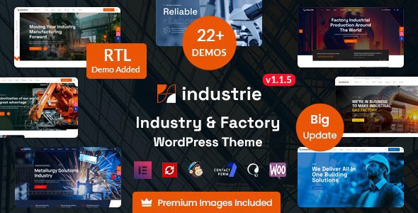 Industrie 1.1.5 - Factory & Industry WordPress Theme