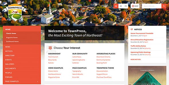 TownPress 3.8.9 - Municipality & Town Government WordPress Theme