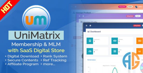 UniMatrix 5.4.0 - Membership and MLM Script with SaaS Digital Store