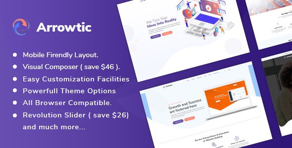 Arrowtic 2.0.7 - Digital Marketing Agency WordPress Theme