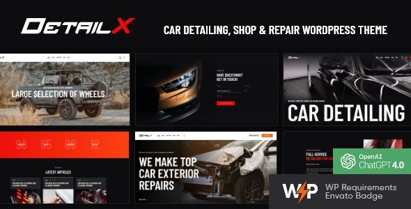 DetailX 1.11.0 - Car Detailing, Shop & Repair Theme