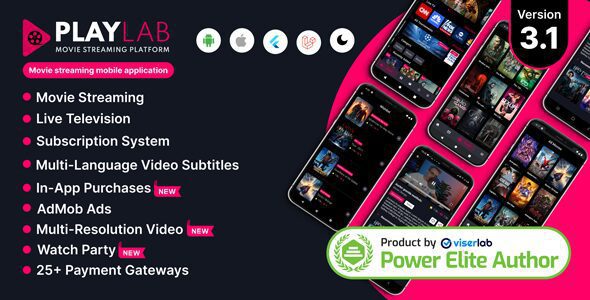 PlayLab 3.1 - Cross Platform on Demand Movie Streaming Mobile Application