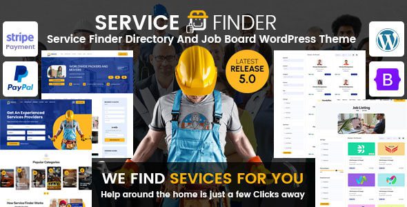 Service Finder 5.0 - Directory and Job Board WordPress Theme