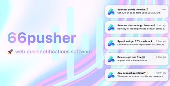 66pusher 8.0.0 Extended - Web Push Notifications