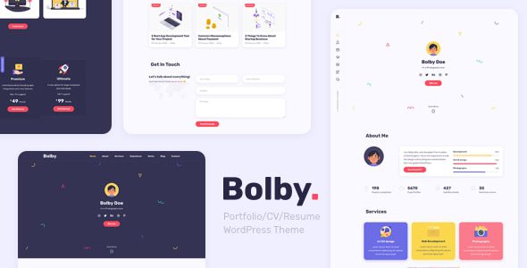 Bolby 1.0.9 - Portfolio CV Resume WordPress Theme