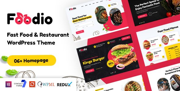 Foodio 1.0 - Fast Food Restaurant WordPress Theme